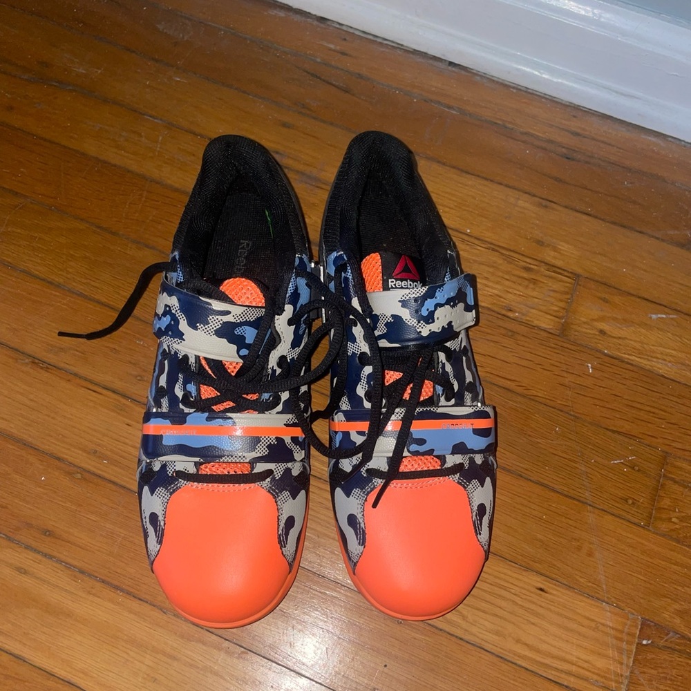 Reebok Black and Orange Athletic Shoes